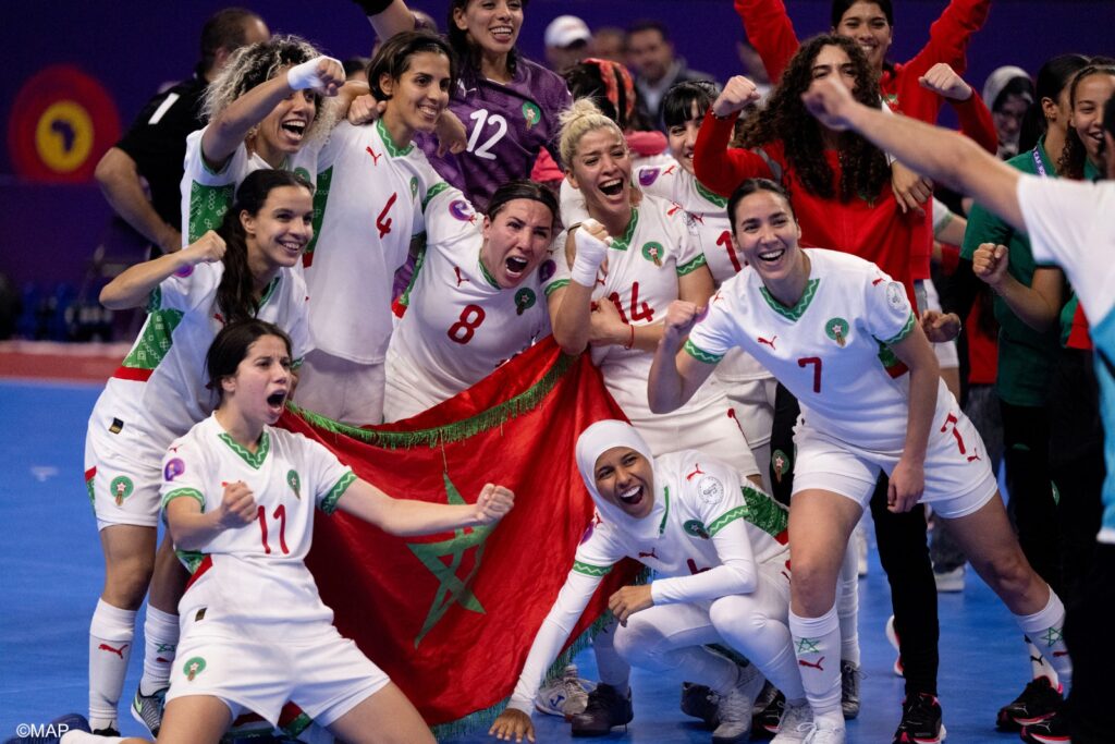 أول فوز تاريخي للمنتخب المغربي النسوي لكرة القدم داخل القاعة في الرباط 1 IMG_1443