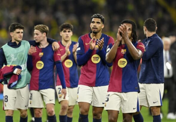 برشلونة يتأهل إلى نصف نهائي دوري أبطال أوروبا رغم ثلاثية سيرهو جيراسي المبهرة