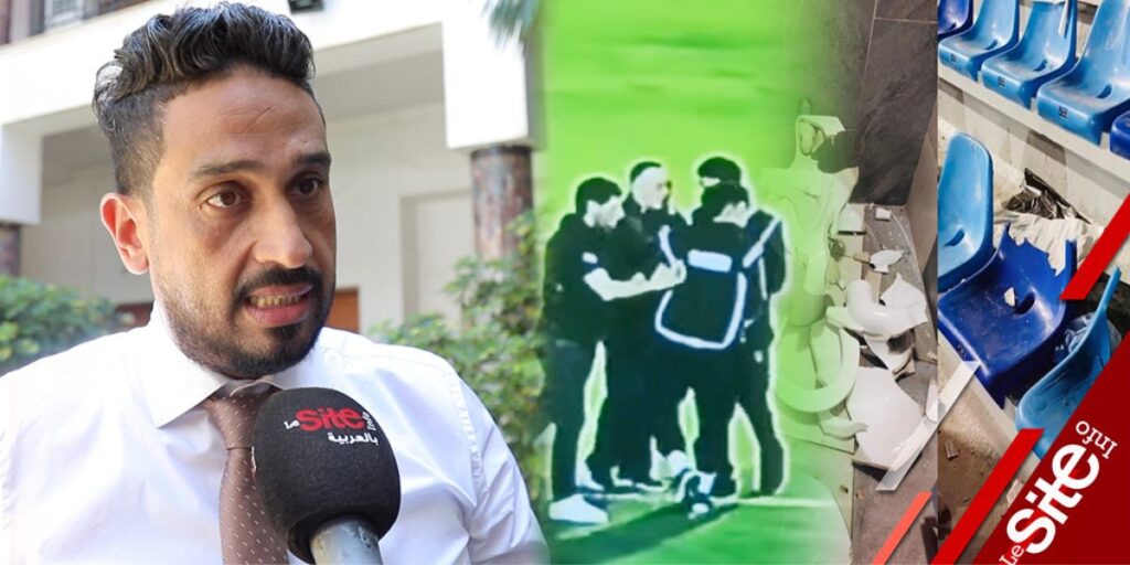 الكلايبي يناقش تعويض الأضرار في ملعب "دونور" نتيجة أعمال الشغب والاعتداء على حامل الكرات خلال مواجهة الوداد ضد الجيش الملكي - فيديو. 2 الكلايبي يتحدث عن إصلاح خسائر “دونور” جراء الشغب والاعتداء على حامل الكرات في لقاء الوداد والجيش الملكي- فيديو