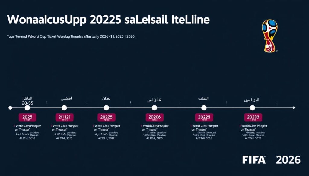 تقويم يوضح المراحل الزمنية لبيع تذاكر كأس العالم 2026 تقويم يوضح المراحل الزمنية لبيع تذاكر كأس العالم 2026