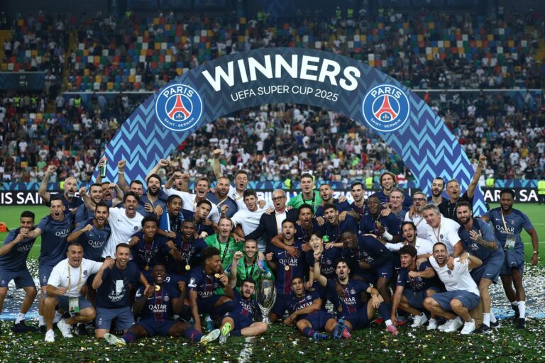 Le Paris Saint-Germain remporte la Supercoupe d’Europe en renversant Tottenham en fin de match