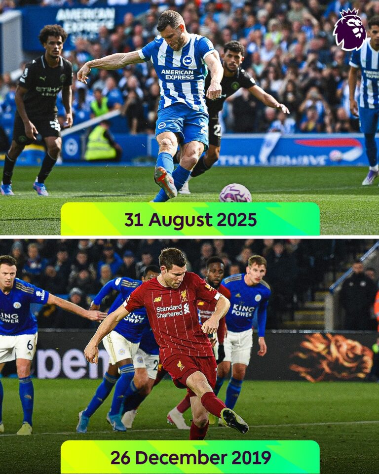 جيمس ميلنر يحقق إنجازًا جديدًا كأكبر هداف في الدوري الإنجليزي الممتاز بعمر 39 عامًا و 2 شهر.