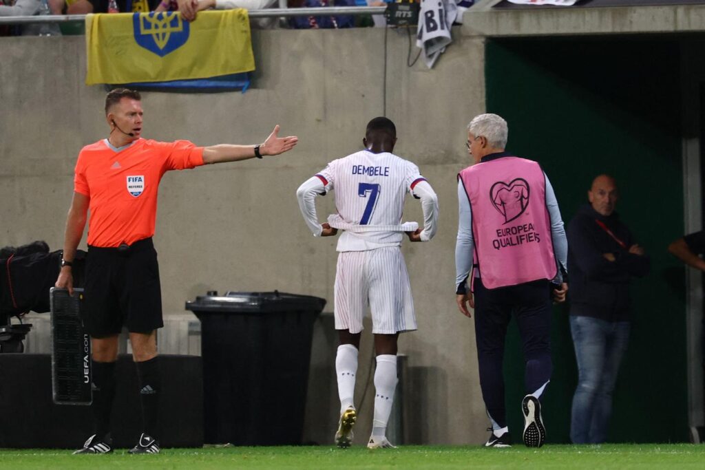 أوسمان ديمبيلي مصاب ومصدر توترات بين الفريق الفرنسي وباريس سان جيرمان 1 Ousmane Dembélé blessé et source de tensions entre l’équipe de France et le Paris Saint-Germain