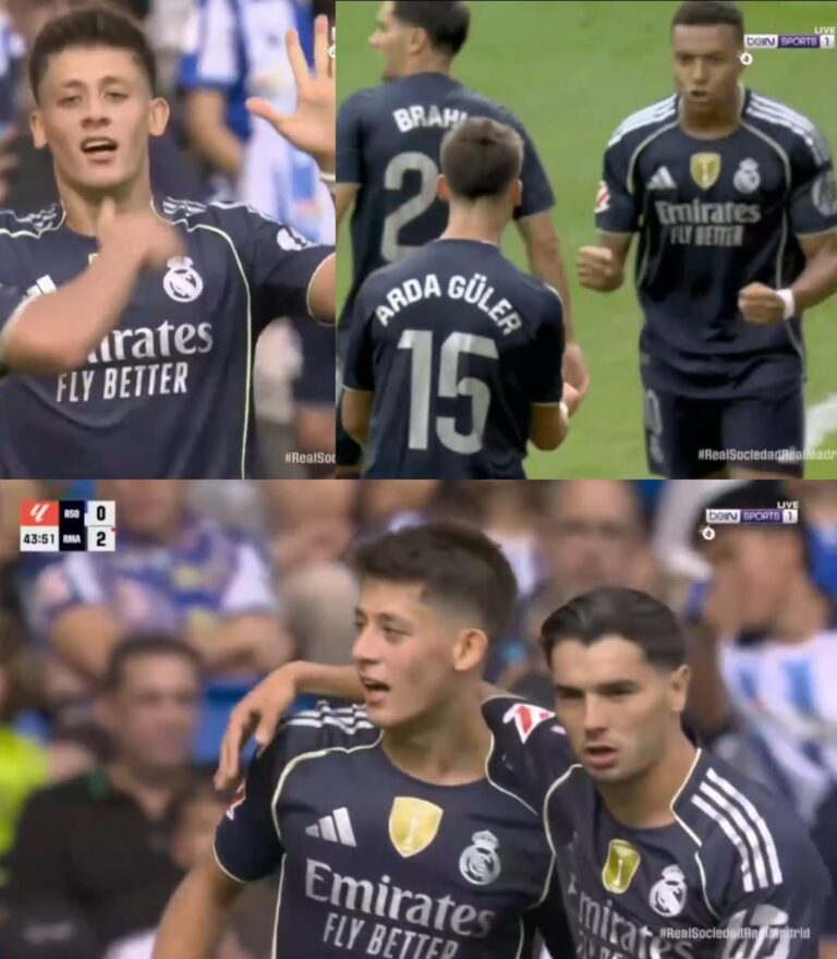 تداول لاعبو ريال مدريد لحظة مجنونة بعد تسجيل هدف مذهل في شباك المنافس.