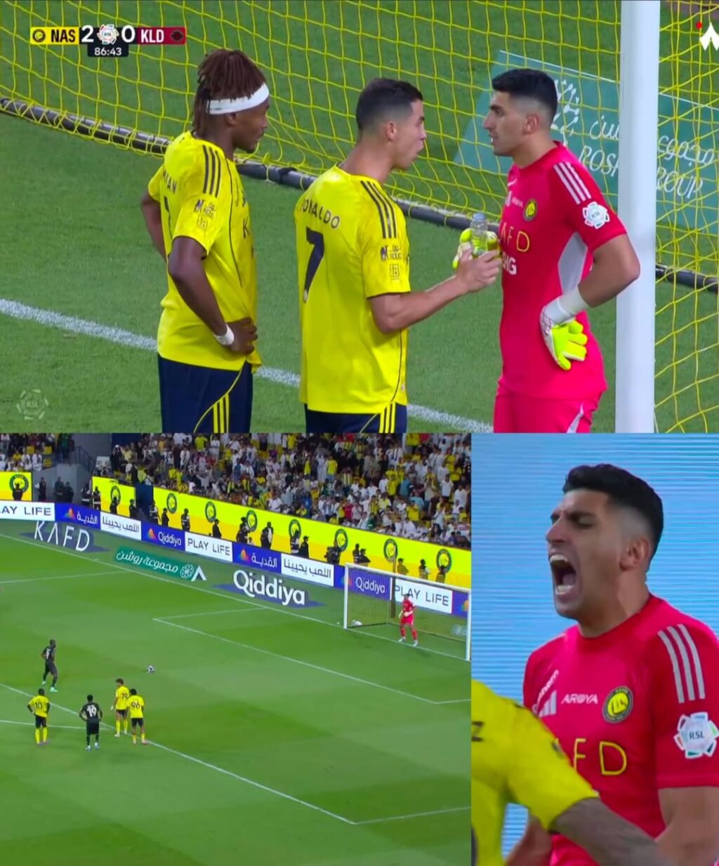 في تاريخ الدوري السعودي، كريستيانو رونالدو ينجح في صد ركلة جزاء ويحافظ على شباك النصر من استقبال الأهداف. 1 في تاريخ الدوري السعودي، كريستيانو رونالدو ينجح في صد ركلة جزاء ويحافظ على شباك النصر من استقبال الأهداف.