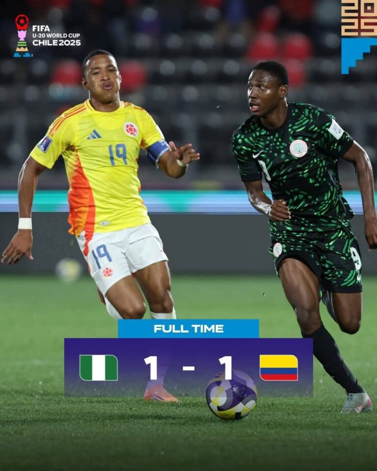 نيجيريا تقتنص تعادلاً مع كولومبيا 1-1 وتضمن رسميًا التأهل لدور الـ16 في كأس العالم.