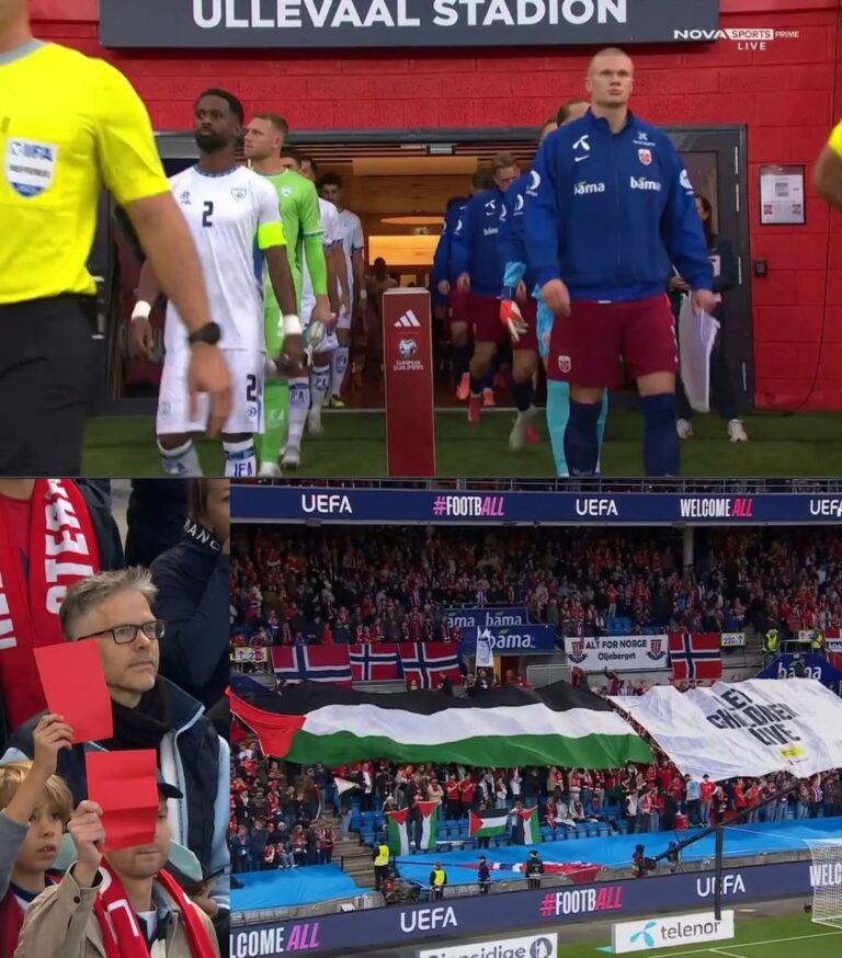 جماهير النرويج تترك بصمة لا تُنسى بمشهد مدهش يثير المشاعر قبل انطلاق المباراة.