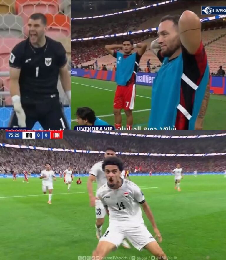 الدقيقة 76: العراق تُعادل إندونيسيا 0-0، مما يُعقِّد من مهمتها في المباراة.