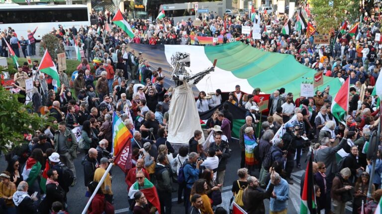 Des milliers de manifestants pro-Palestine dans les rues d'Udine avant Italie-Israël