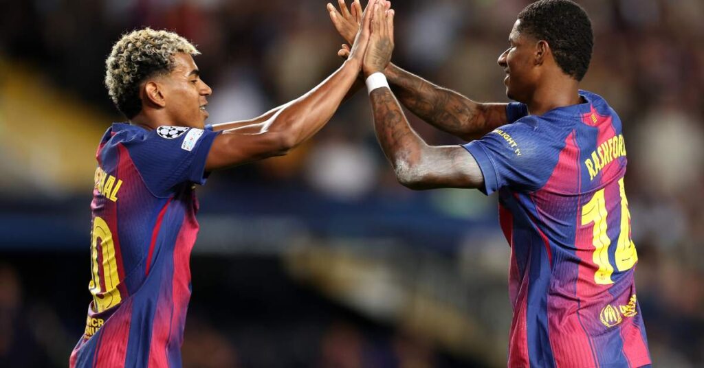 كيف تفاعل الشاب لامين يامال مع اهتمام برشلونة بضم نجم مانشستر يونايتد – الجول