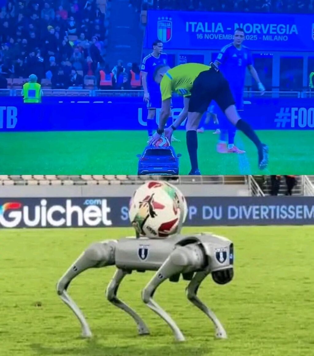 إيطاليا تعتمد تقنية مبتكرة لنقل الكرة إلى الحكم خلال المباراة ضد...