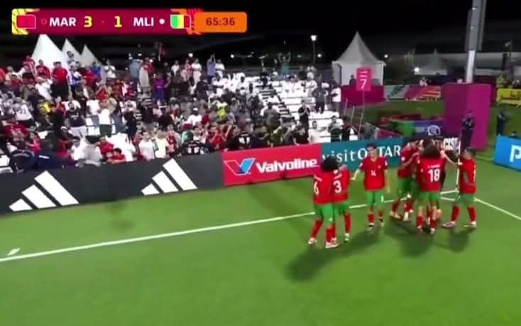 هدف المنتخب المغربي الثالث في شباك الخصم!