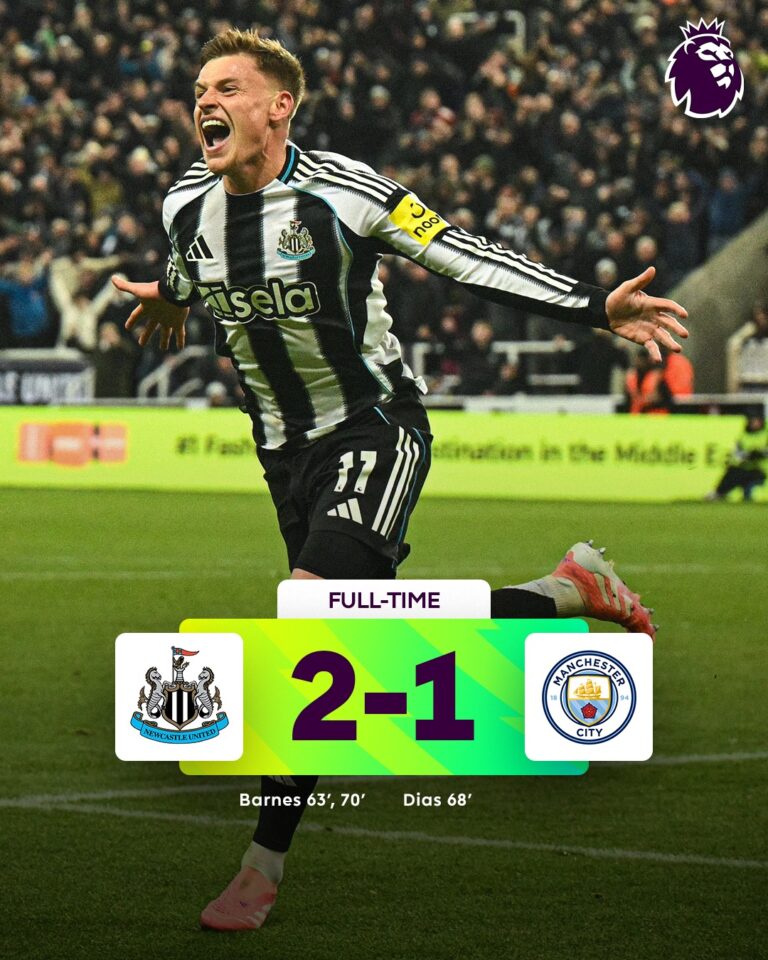 ثنائية بارنز تُسقط مانشستر سيتي للمرة الرابعة في هذا الموسم.