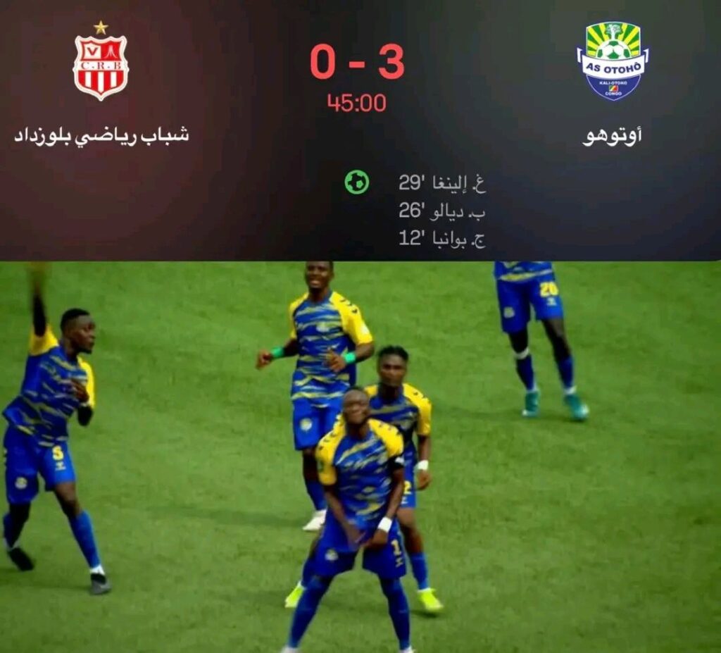 فوز ساحق لأوتوهـو الكونغولي على شباب بلوزداد الجزائري بنتيجة 3-0.