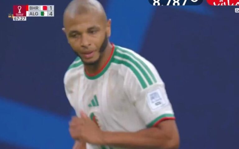 ياسـين براهيمي يشارك في مباراة أمس ضد البحرين رغم صيامه، نسأل الله أن يتقبل منه.