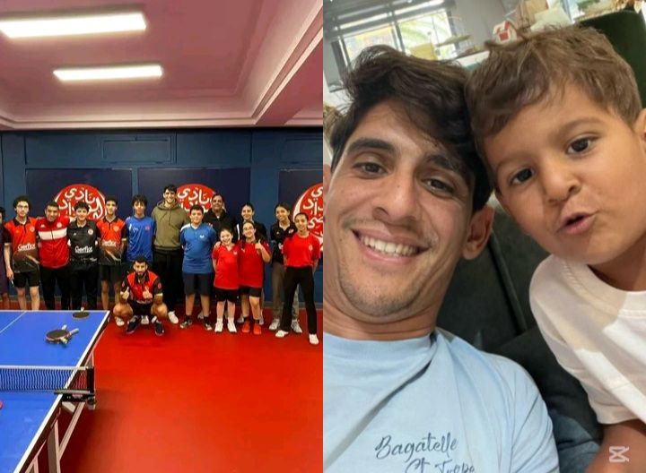 زيارة ياسين بونو لنادي الوداد لتنس الطاولة: لحظة مميزة مع نجم الكرة المغربية.