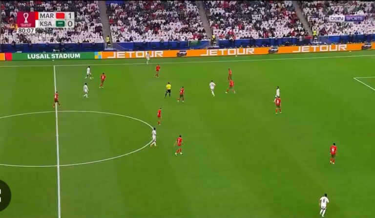 10 دقائق فقط تفصل المنتخب المغربي عن التأهل إلى ربع نهائي كأس العرب وإنهاء المواجهة بنجاح.