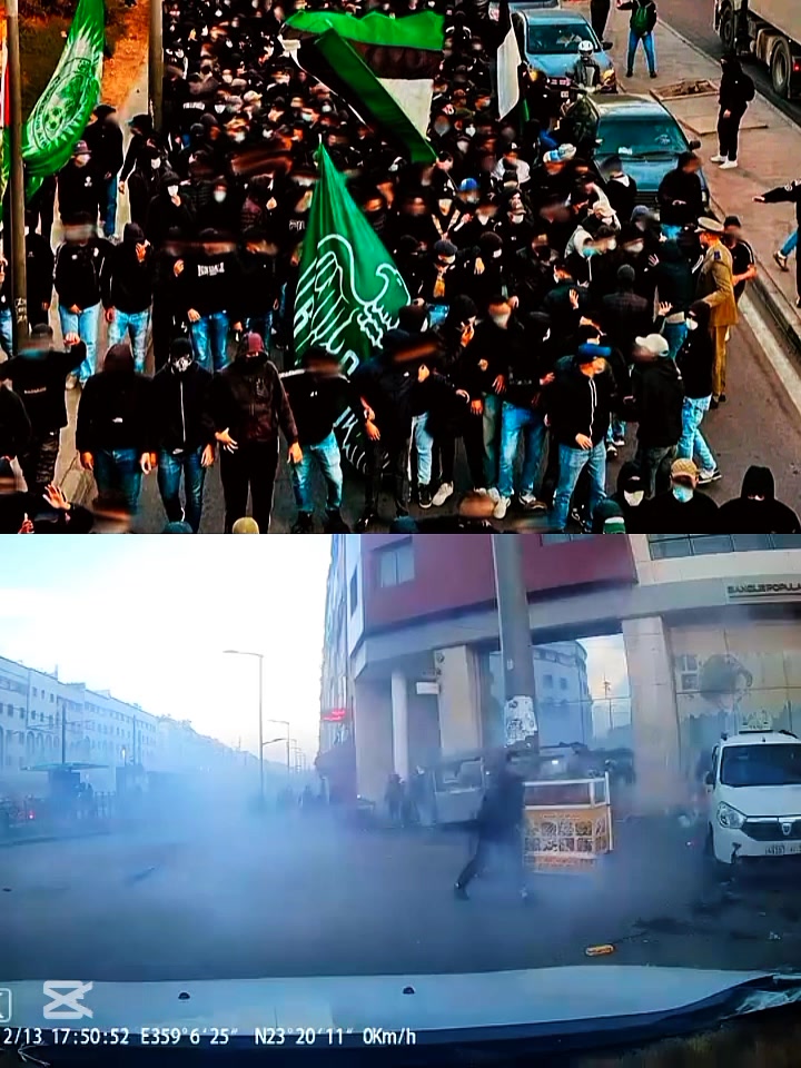 شغب جماهير الرجاء يتسبب في إصابات خطيرة وسقوط جرحى أثناء المباراة.