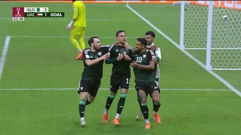 للأسف، الإمارات تسجل هدف التعادل في مرمى منتخب الجزائر.