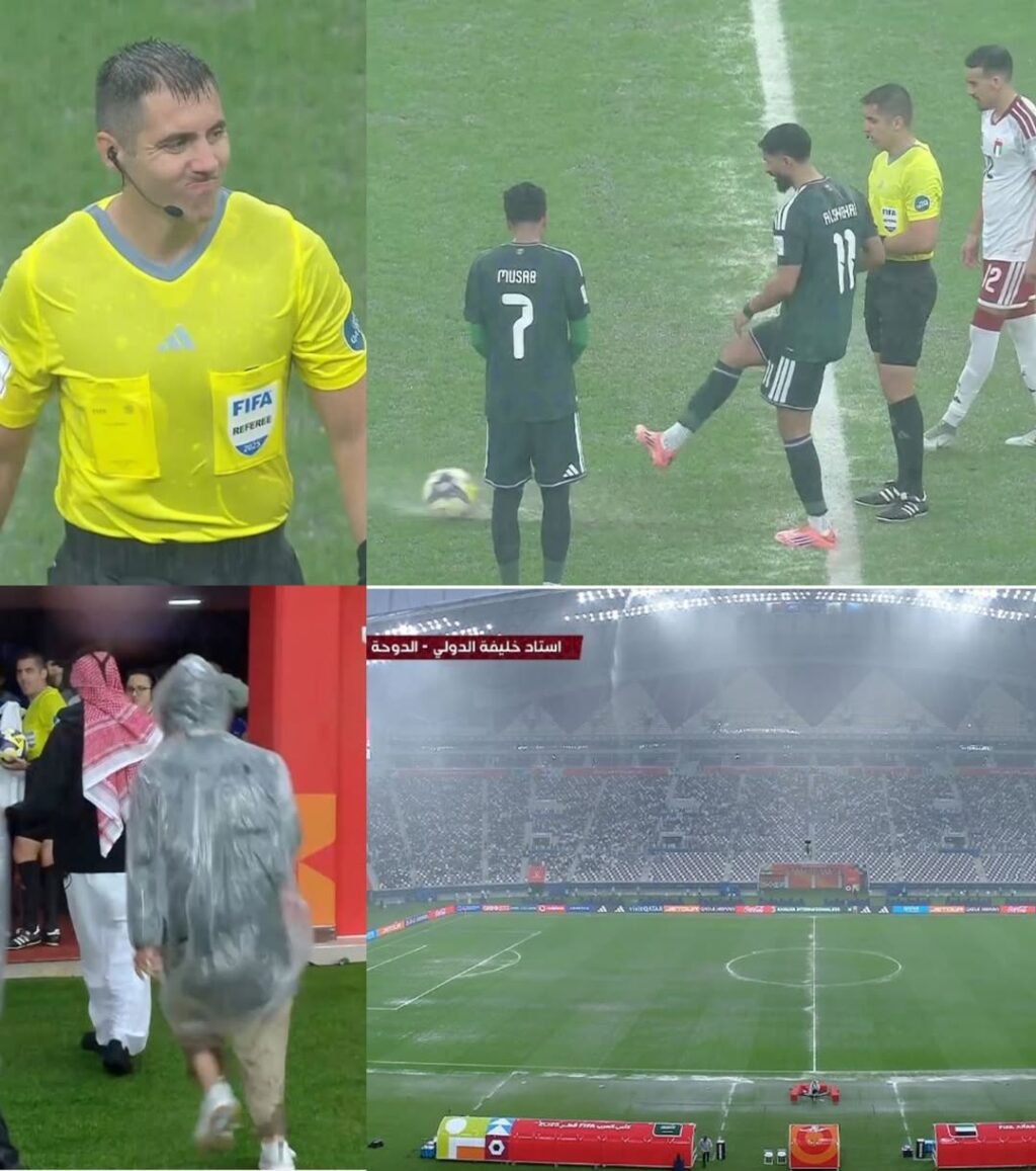 عاجل: هروب لاعبي السعودية والإمارات وحكام المباراة إثر غرق مفاجئ يهدد الأجواء في الملعب.