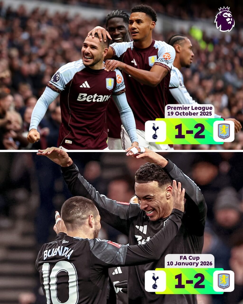 التاريخ يعيد نفسه مجددًا بين أستون فيلا وتوتنهام هوتسبير في مسابقة كأس الاتحاد الإنجليزي.