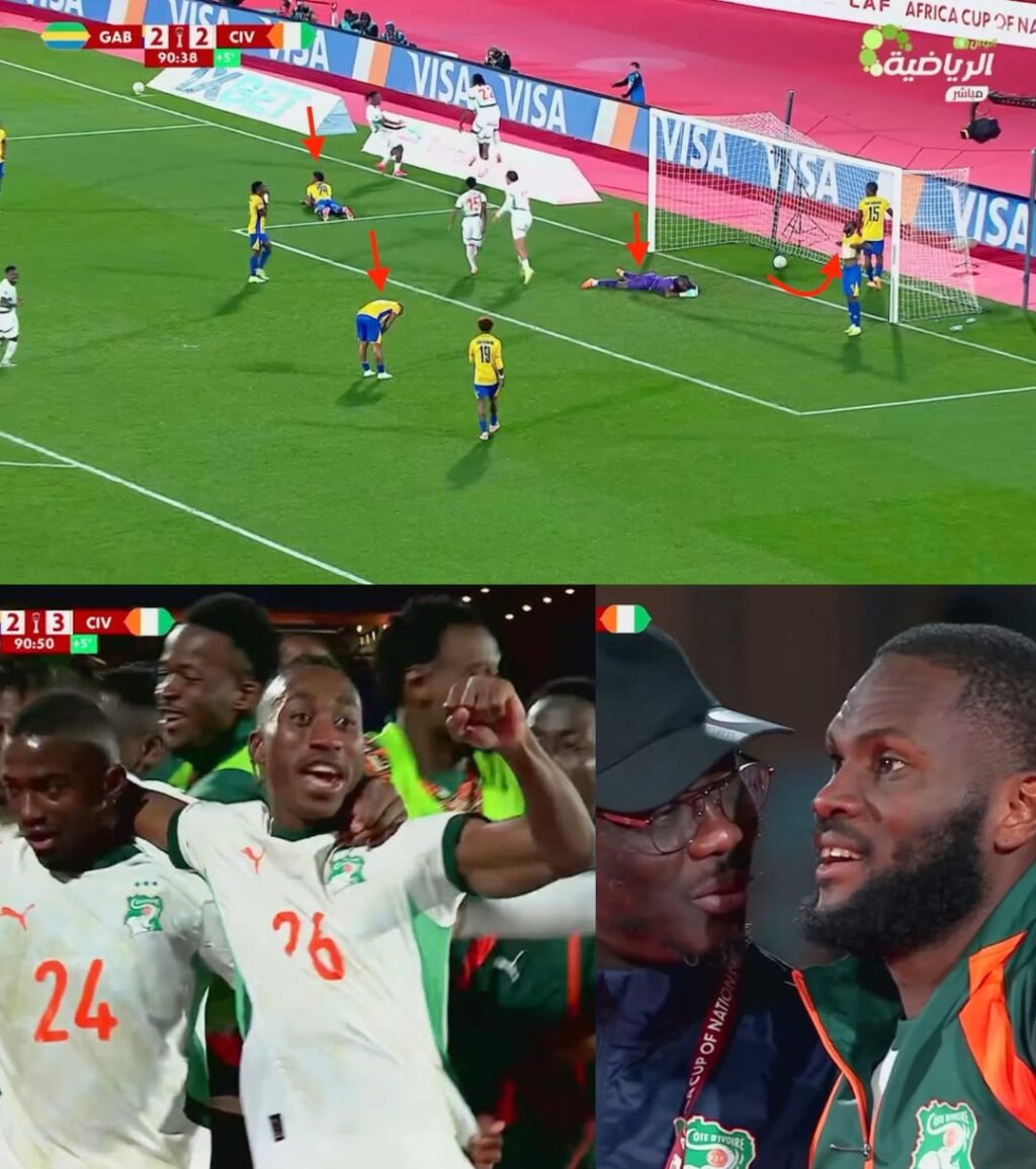 دراما مجنونة في اللحظة الأخيرة من مباراة ساحل العاج والجابون تغير مجريات كأس الأمم الأفريقية!