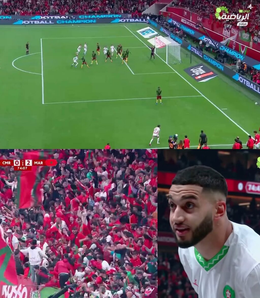 عبد الصمد الزلزولي يستعد لتنفيذ ركلة حرة قريبة من زاوية الملعب، شاهدوا الأسلوب المدهش...