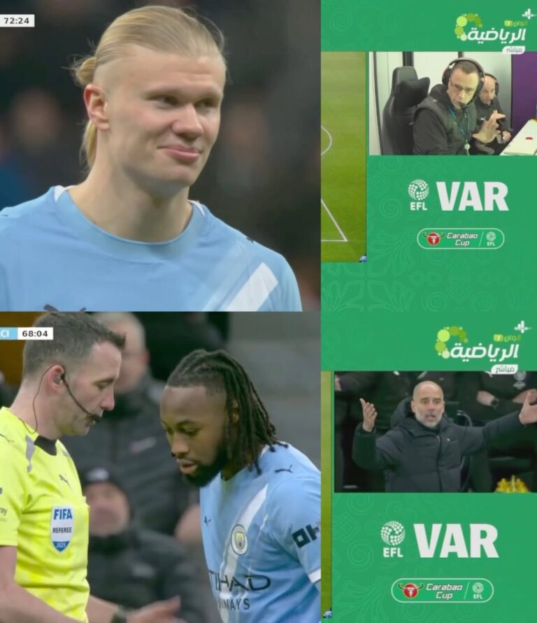 حالة تحكيمية معقدة للغاية تحدث لأول مرة في تاريخ اللقاء بين مانشستر سيتي ونيوكاسل.