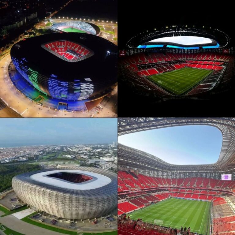 ملعب مثالي يستعد لاستقبال الحفل الختامي للبطولة الكروية الإفريقية الكبرى.