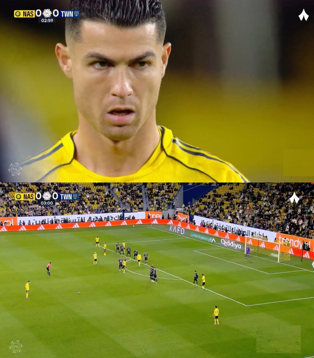الركلة الحرة الماكرة التي نفذها كريستيانو رونالدو أمام التعاون بأسلوب مبتكر ومفاجئ.