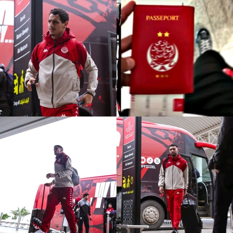 بعثة الوداد الرياضي تغادر في هذه الأثناء متوجهة إلى الكونغو.