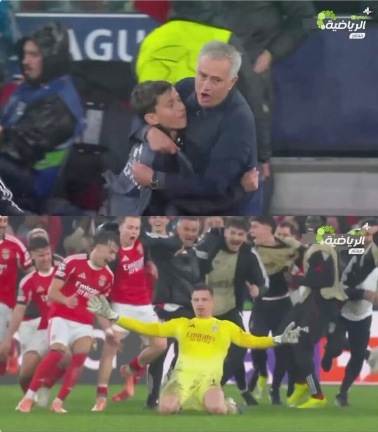 لحظة تاريخية في دوري أبطال أوروبا: تأثير جوزيه مورينيو بعد تسجيل الهدف.