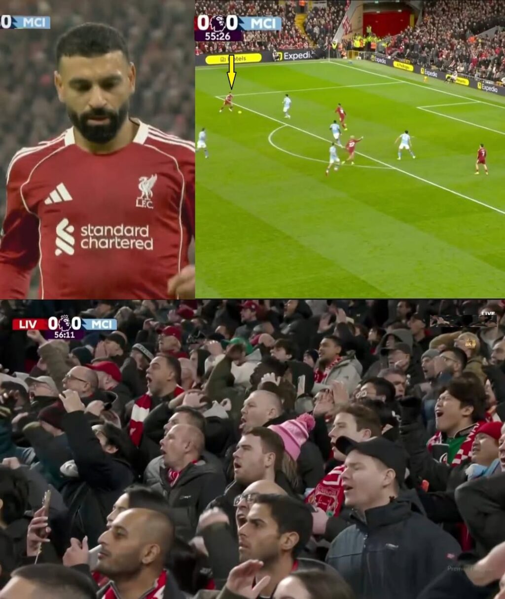 لحظة تاريخية وصادمة لمحمد صلاح تترك جماهير ليفربول في ذهول، حيث سيطرت مشاعر القلق والدهشة على المدرجات.