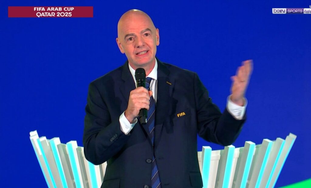 رئيس الفيفا يعلن رسميًا عن استضافة كأس العرب في 2029 و2033 و2037.