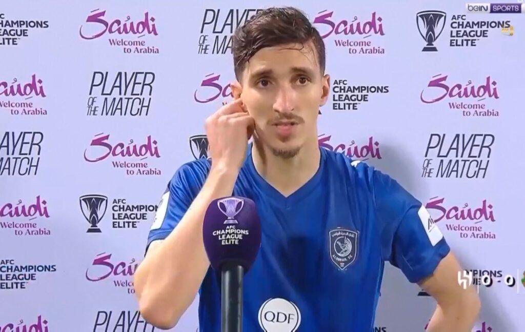 عادل بولبينة: الحمد لله على الهدف الذي سجلته رغم تأخرنا، نقطتنا كانت بمثابة انطلاقة جديدة لنا.